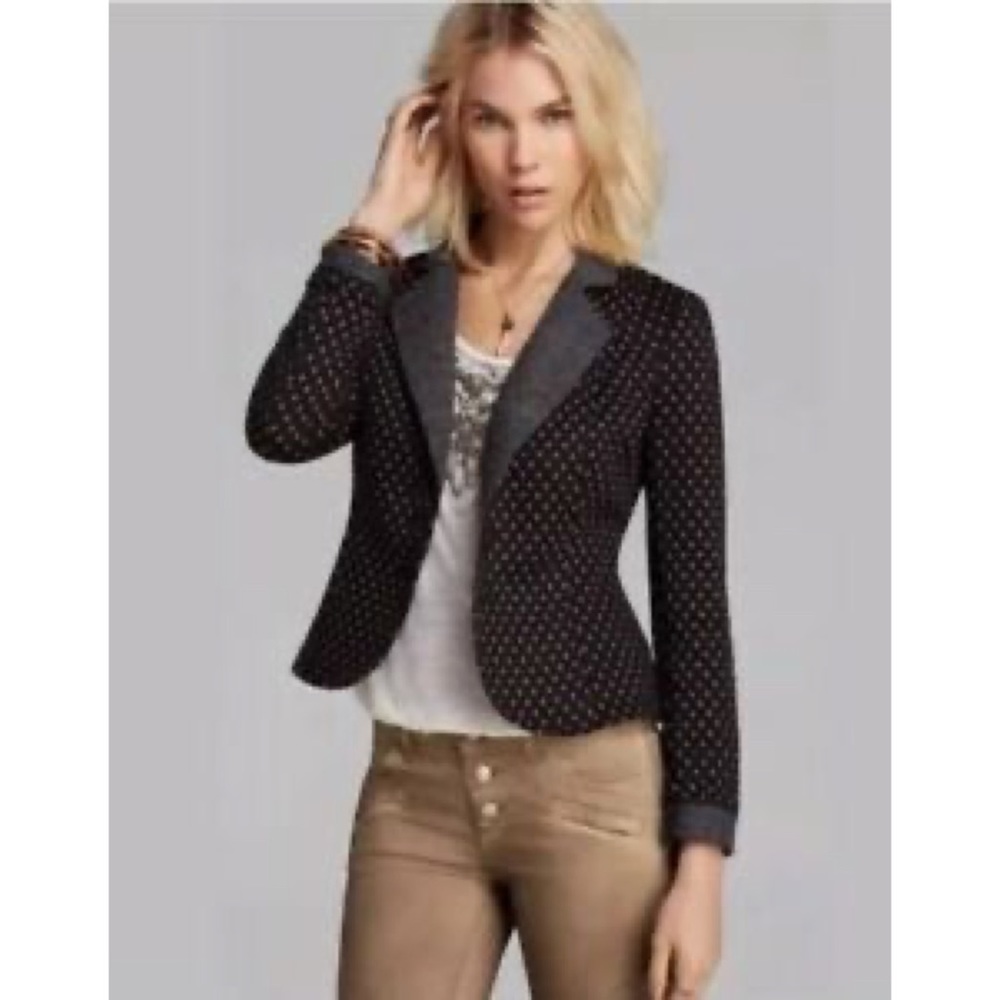 Free People Diamond Texture Knit Black Size Small